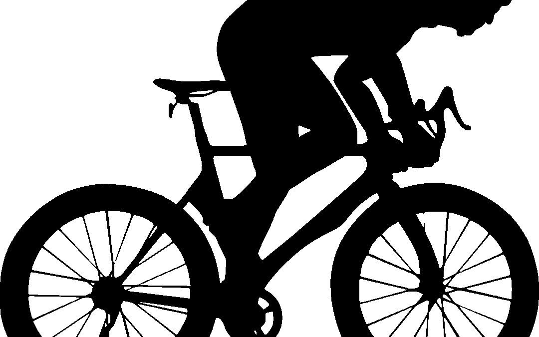 Radfahrer und Müll